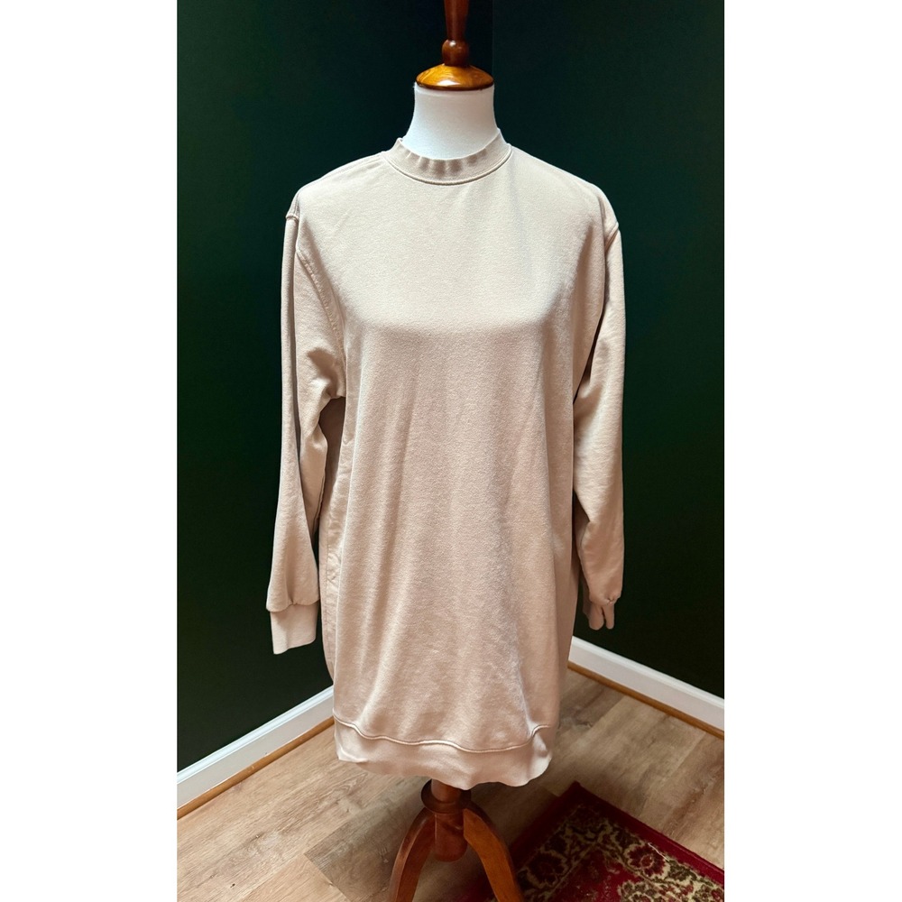 H&M‎ Divided Beige Long Sleeve T-Shirt Dress Women's S